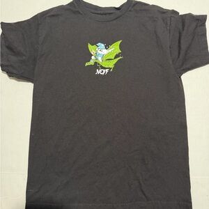 NEFF black tee, wizard & dragon, men's medium t-shirt #1423